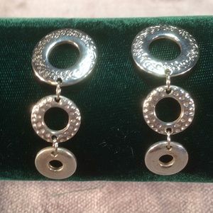 Silver Metal Earrings